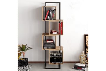 Tosches Bokhylle 52 cm - Valnøtt|Svart - Oppbevaring - Hyller - Bokhylle