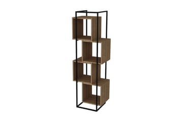 Tosches Bokhylle 52 cm - Valnøtt|Svart - Oppbevaring - Hyller - Bokhylle