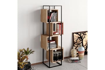 Tosches Bokhylle 52 cm - Valnøtt|Svart - Oppbevaring - Hyller - Bokhylle