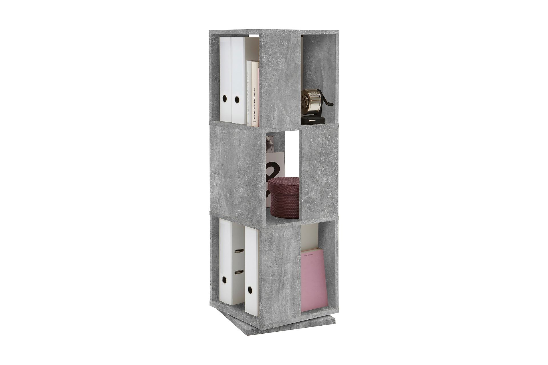 Tower Bokhylle 34 cm Roterbar - Grå - Oppbevaring - Hyller - Bokhylle