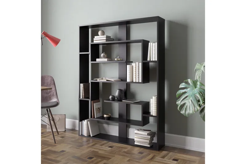 Tuskan Bokhylle 120 cm - Svart - Oppbevaring - Hyller - Bokhylle