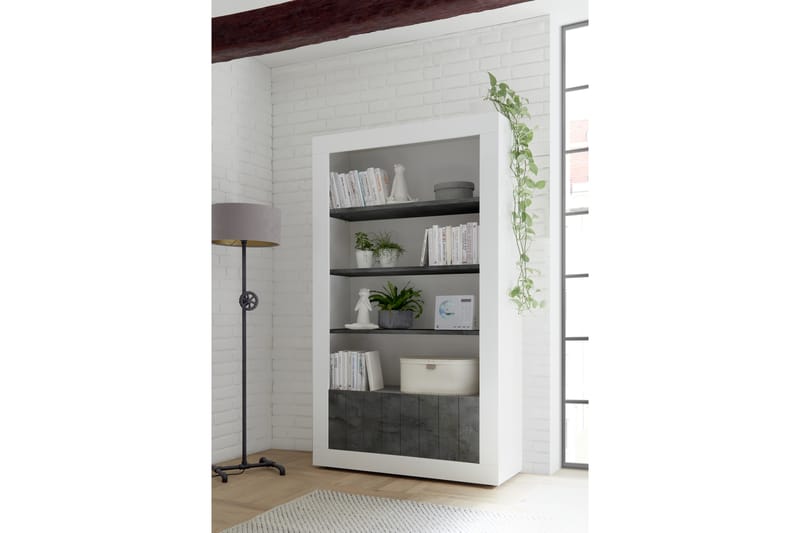 Urbino Bokhylle 110 cm - Hvit/Gråmelert - Oppbevaring - Hyller - Bokhylle