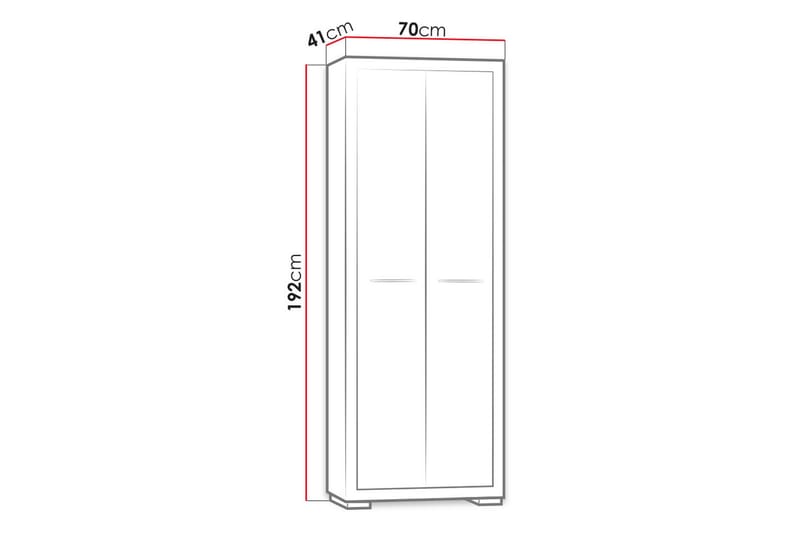 Vegas Bokhylle 70x40,5x192 cm - Oppbevaring - Hyller - Bokhylle