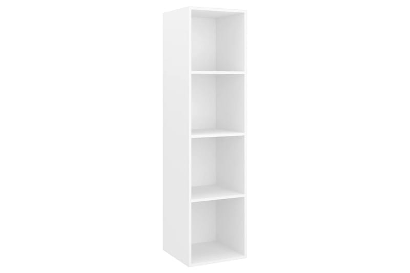 Vegghengt TV-benk hvit 37x37x142,5 cm sponplate - Hvit - Oppbevaring - Hyller - Bokhylle
