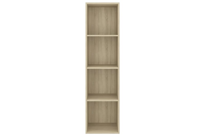 Vegghengt TV-benk sonoma eik 37x37x142,5 cm sponplate - Brun - Oppbevaring - Hyller - Bokhylle