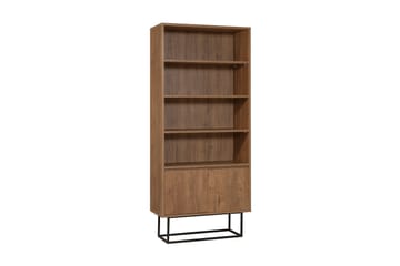 Vernavola Bokhylle 80x36 cm 3 Hyller - Mørkebrun/Svart - Oppbevaring - Hyller - Bokhylle