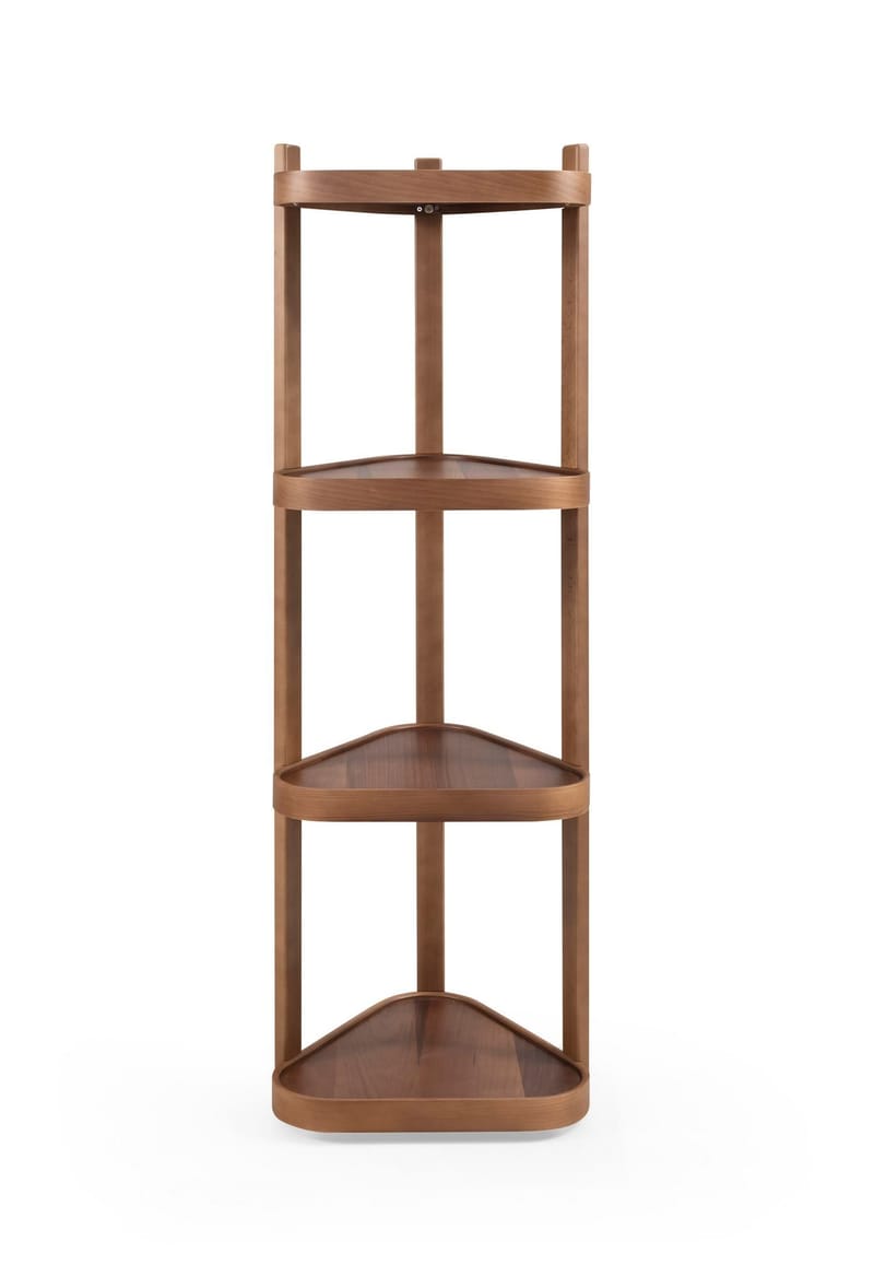 Bokhylle Wallxpert Polo Ucgen (46 x 150 x 46 cm) Valnøtt - Valnøtt - Oppbevaring - Hyller - Hjørnehylle