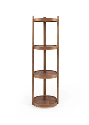 Bokhylle Wallxpert Polo Kare (42 x 150 x 42 cm) Valnøtt - Valnøtt - Oppbevaring - Hyller - Hylleplan & hyllekonsoll