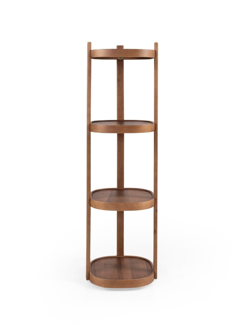 Bokhylle Wallxpert Polo Kare (42 x 150 x 42 cm) Valnøtt - Valnøtt - Oppbevaring - Hyller - Hylleplan & hyllekonsoll
