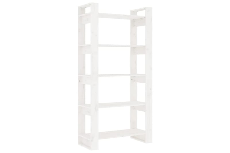 Bokhylle/romdeler 80x35x160 cm heltre - Hvit - Oppbevaring - Hyller - Bokhylle