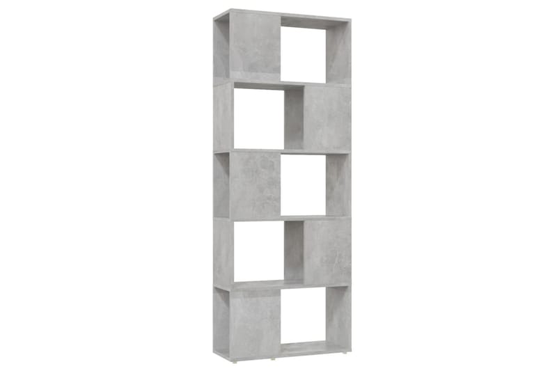 Bokhylle/romdeler betonggrå 60x24x155 cm - Grå - Oppbevaring - Hyller - Bokhylle