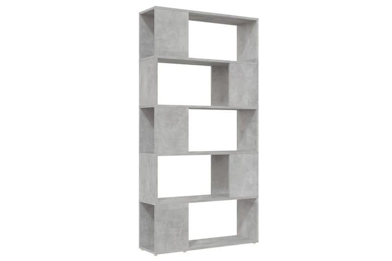 Bokhylle/romdeler betonggrå 80x24x155 cm sponplate - Grå - Oppbevaring - Hyller - Bokhylle