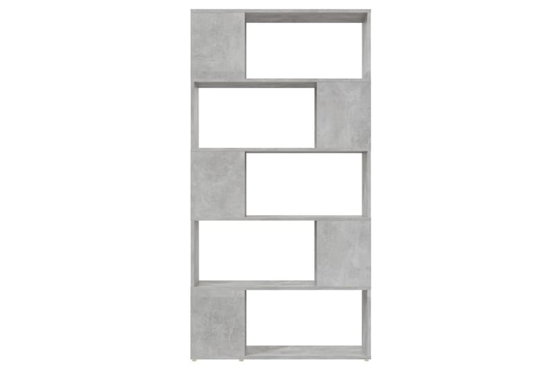 Bokhylle/romdeler betonggrå 80x24x155 cm sponplate - Grå - Oppbevaring - Hyller - Bokhylle