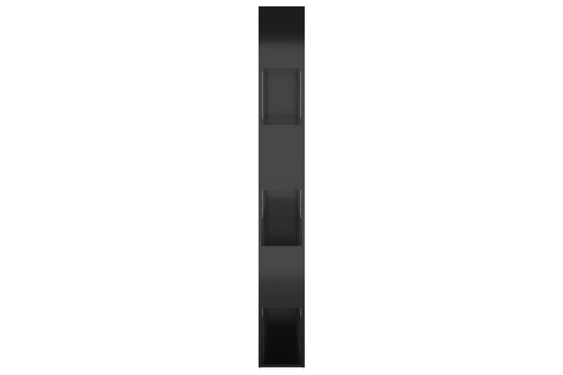 Bokhylle/romdeler høyglans svart 100x24x188 cm - Svart - Oppbevaring - Hyller - Bokhylle