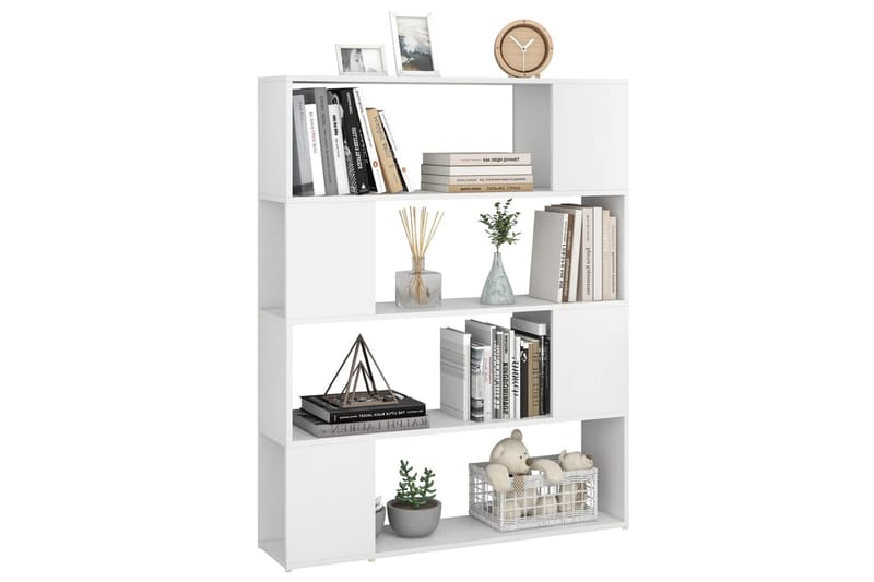 Bokhylle/romdeler hvit 100x24x124 cm - Hvit - Oppbevaring - Hyller - Bokhylle
