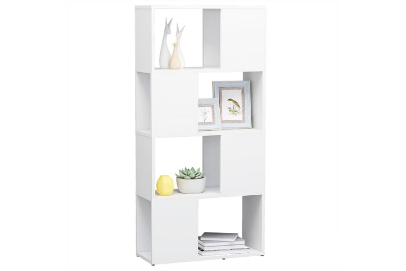 Bokhylle/romdeler hvit 60x24x124,5 cm sponplate - Hvit - Oppbevaring - Hyller - Bokhylle