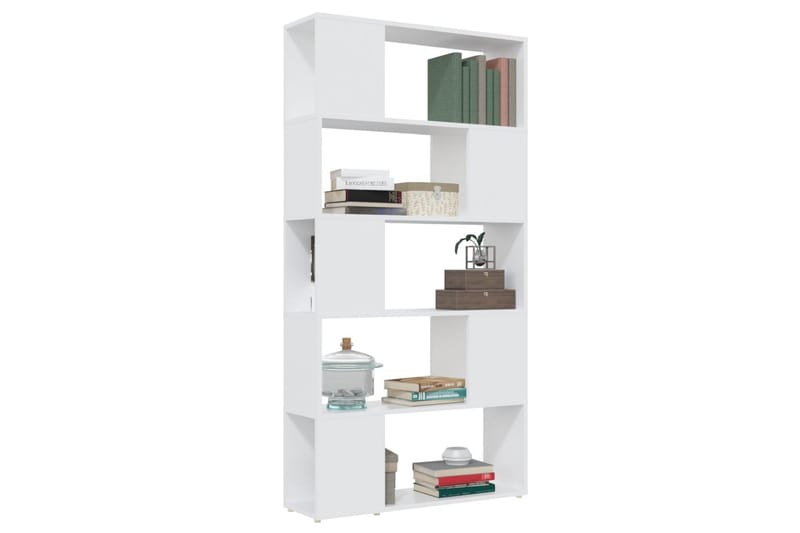 Bokhylle/romdeler hvit 80x24x155 cm sponplate - Hvit - Oppbevaring - Hyller - Bokhylle