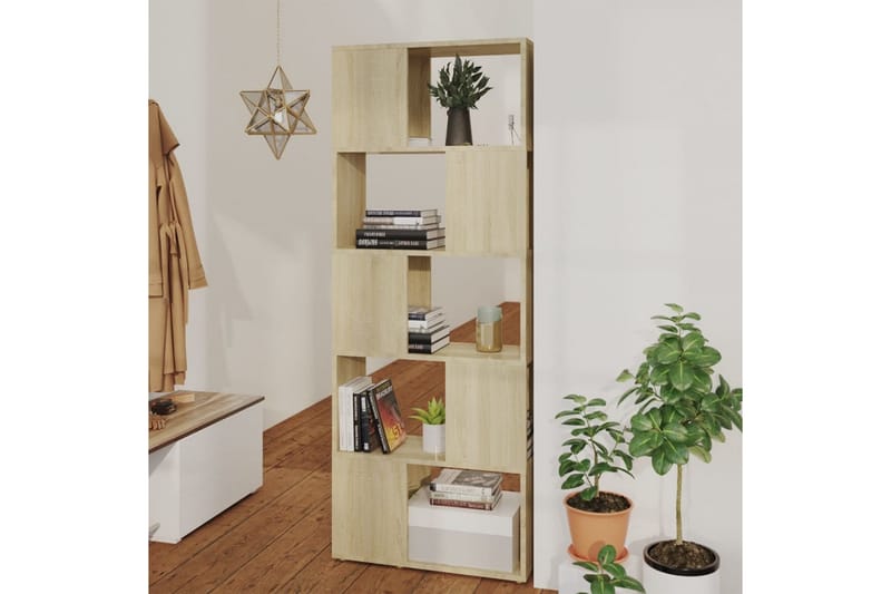 Bokhylle/romdeler sonoma eik 60x24x155 cm - Brun - Oppbevaring - Hyller - Bokhylle