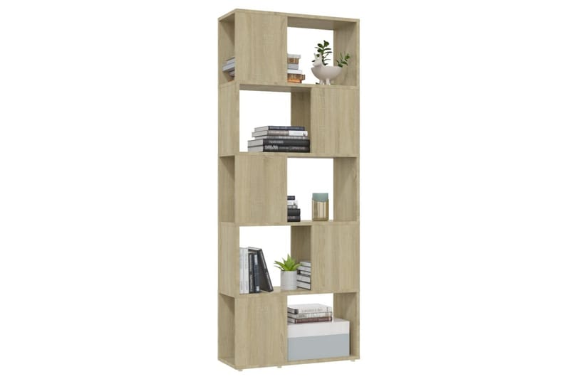 Bokhylle/romdeler sonoma eik 60x24x155 cm - Brun - Oppbevaring - Hyller - Bokhylle