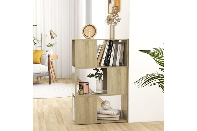 Bokhylle/romdeler sonoma eik 60x24x94 cm sponplate - Brun - Oppbevaring - Hyller - Bokhylle