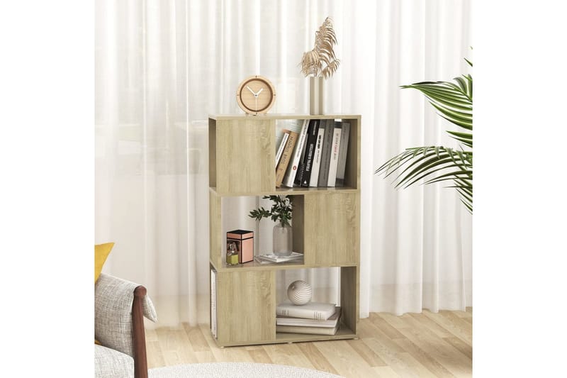 Bokhylle/romdeler sonoma eik 60x24x94 cm sponplate - Brun - Oppbevaring - Hyller - Bokhylle