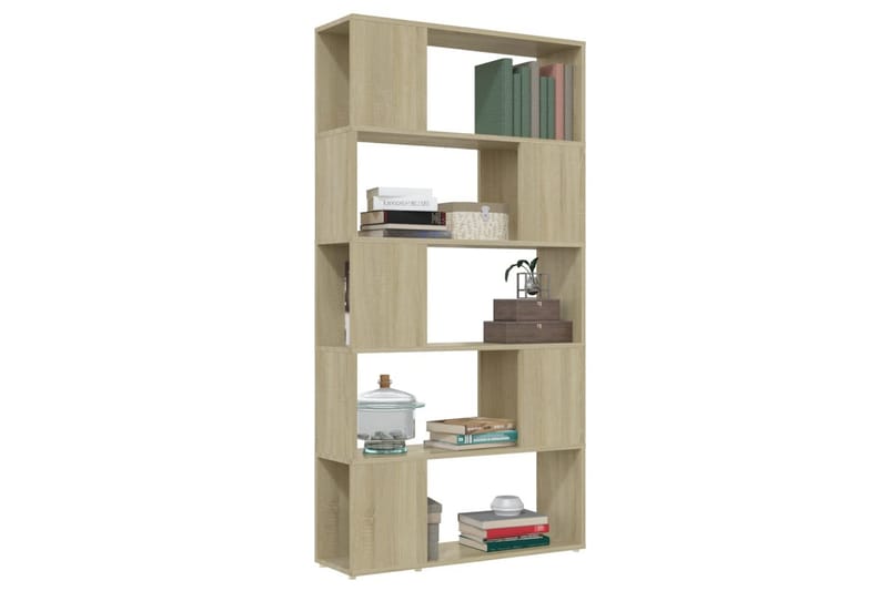 Bokhylle/romdeler sonoma eik 80x24x155 cm sponplate - Brun - Oppbevaring - Hyller - Bokhylle