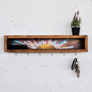 Brunn Vegghylle 40 cm i Tre - Brun - Oppbevaring - Hyller - Vegghylle