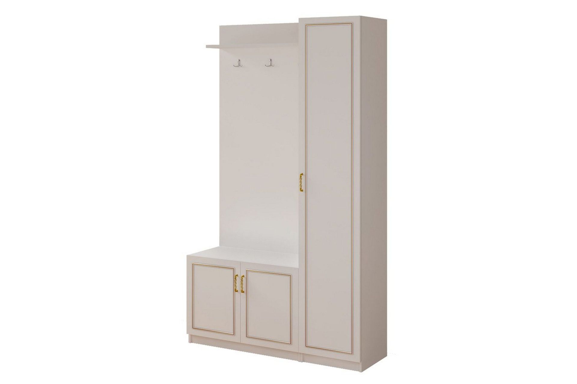 Caeton Hyllesystem 200 cm - Matt Hvit