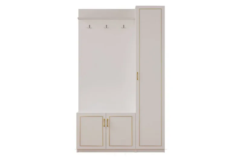 Caeton Hyllesystem 200 cm - Matt Hvit - Oppbevaring - Hyller - Hyllesystem