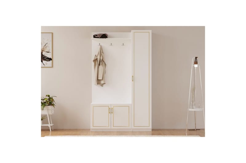Caeton Hyllesystem 200 cm - Matt Hvit - Oppbevaring - Skap - Oppbevaringsskap