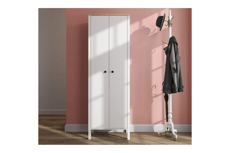 Calyra Hyllesystem 63x190 cm - Natur/Hvit - Oppbevaring - Hyller - Hyllesystem