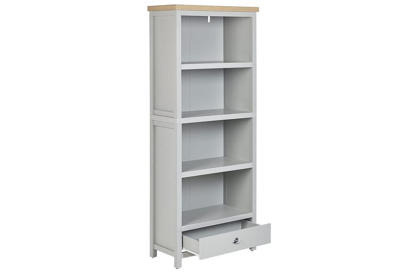 Clio Bokhylle med 4 Hyller 72 cm i Malt Tre - Lysegrå - Oppbevaring - Hyller - Bokhylle