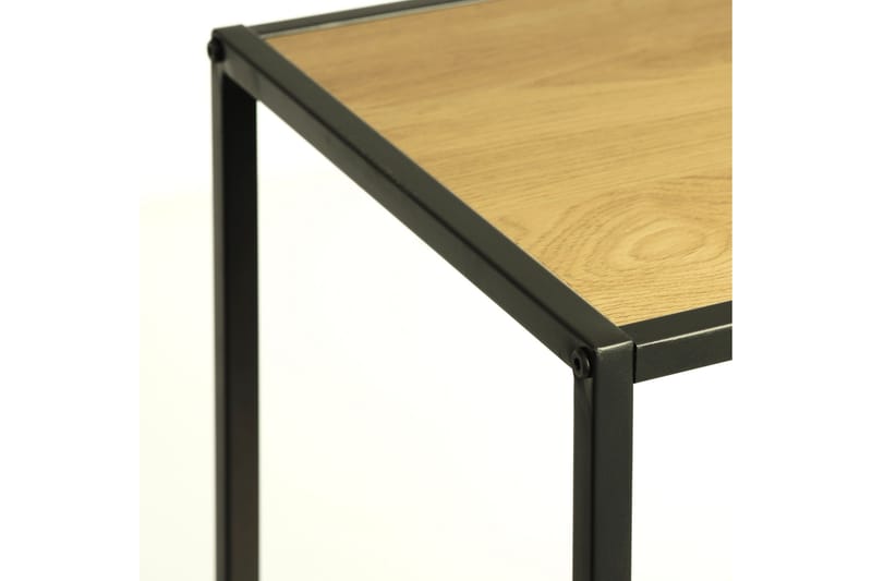 Cytis Industriell Bokhylle 80 cm i Metall med Treplate - Sort - Oppbevaring - Hyller - Bokhylle