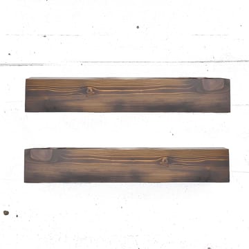Dekorativ vegghylle i tre Hanah Home Rafect Tre (13 x 60 x 11 cm) Modell dobbel hylle - Oppbevaring - Hyller - Vegghylle