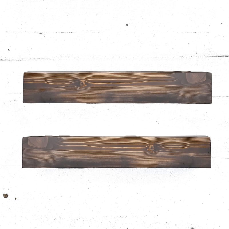Dekorativ vegghylle i tre Hanah Home Rafect Tre (13 x 60 x 11 cm) Modell dobbel hylle - Oppbevaring - Hyller - Vegghylle