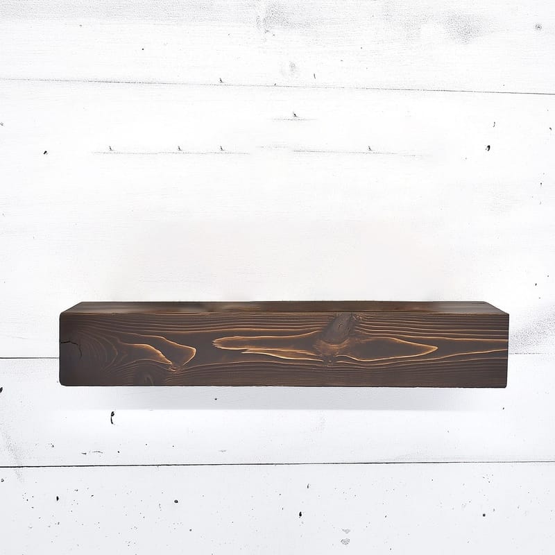 Dekorativ vegghylle i tre Hanah Home Rafect Tre (13 x 60 x 11 cm) Modell enkel hylle - Oppbevaring - Hyller - Vegghylle