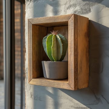 Dekorativ vegghylle i tre Hanah Home Rafel (14 x 15 x 7 cm) - Oppbevaring - Hyller - Vegghylle