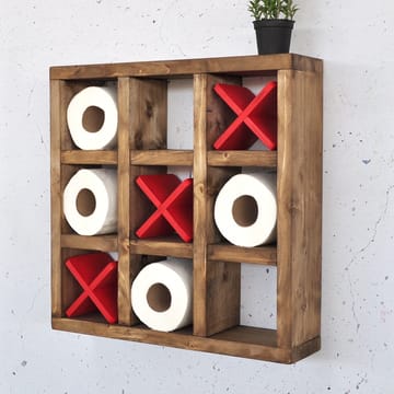 Dekorativ vegghylle i tre Hanah Home Raflin (42,5 x 42,5 x 11 cm) Tre / Rød - Oppbevaring - Hyller - Vegghylle