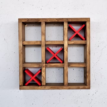 Dekorativ vegghylle i tre Hanah Home Raflin (42,5 x 42,5 x 11 cm) Tre / Rød - Oppbevaring - Hyller - Vegghylle