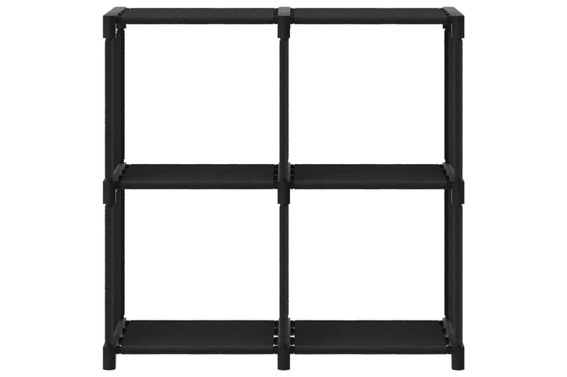 Displayhylle med 4 kuber svart 69x30x72,5 cm stoff - Svart - Hyllesystem