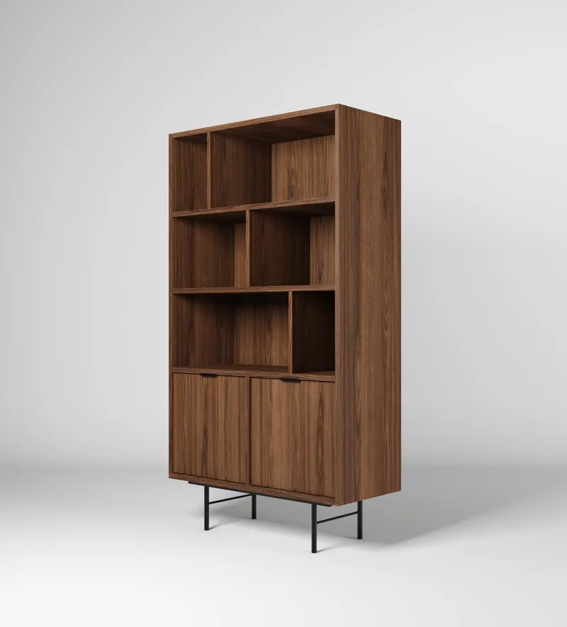 Dravo Bokhylle 90x185 cm, Warmia valnøtt