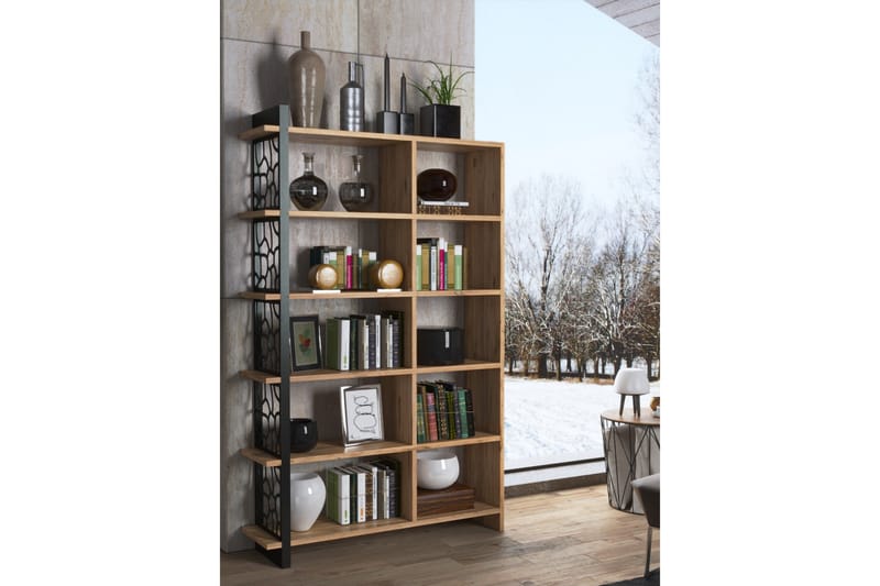 Elspet Bokhylle 120 cm - Brun - Oppbevaring - Hyller - Bokhylle