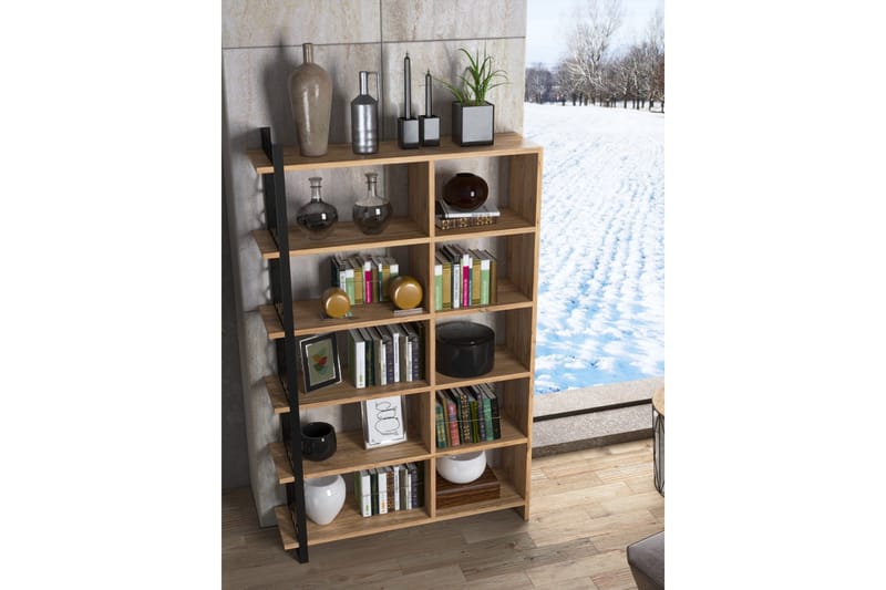 Elspet Bokhylle 120 cm - Brun - Oppbevaring - Hyller - Bokhylle