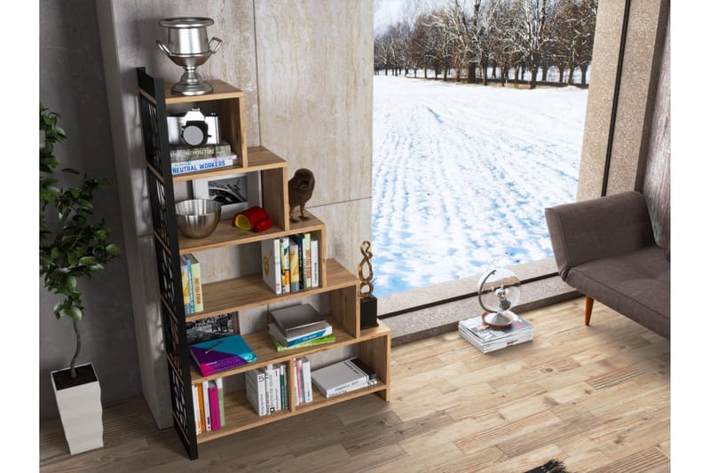 Elspet Bokhylle 120 cm - Brun - Oppbevaring - Hyller - Bokhylle