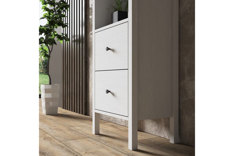Elspet Bokhylle 80 cm - Brun/Hvit - Oppbevaring - Hyller - Bokhylle