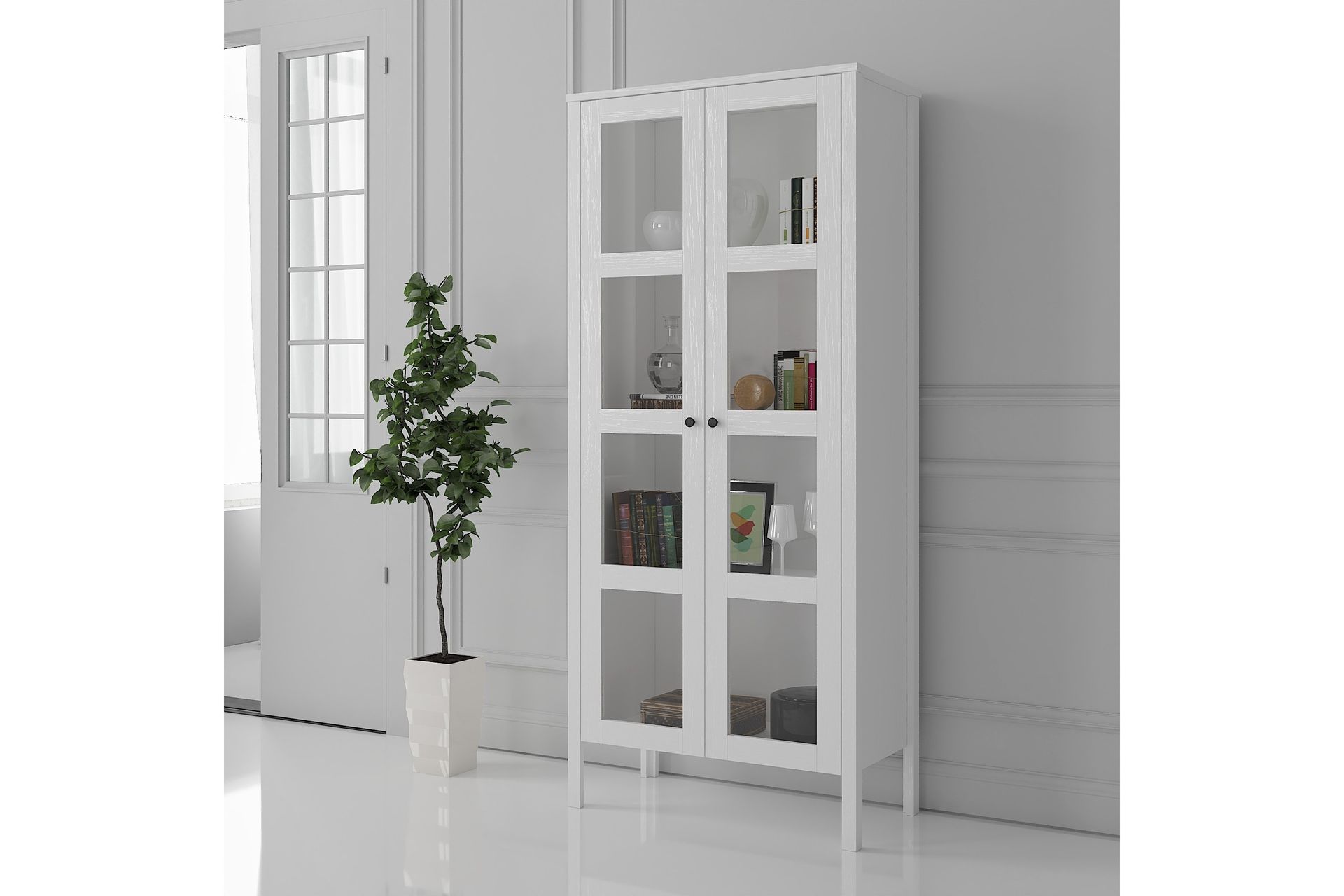 Elspet Bokhylle 80 cm - Brun/Hvit - Oppbevaring - Hyller - Bokhylle