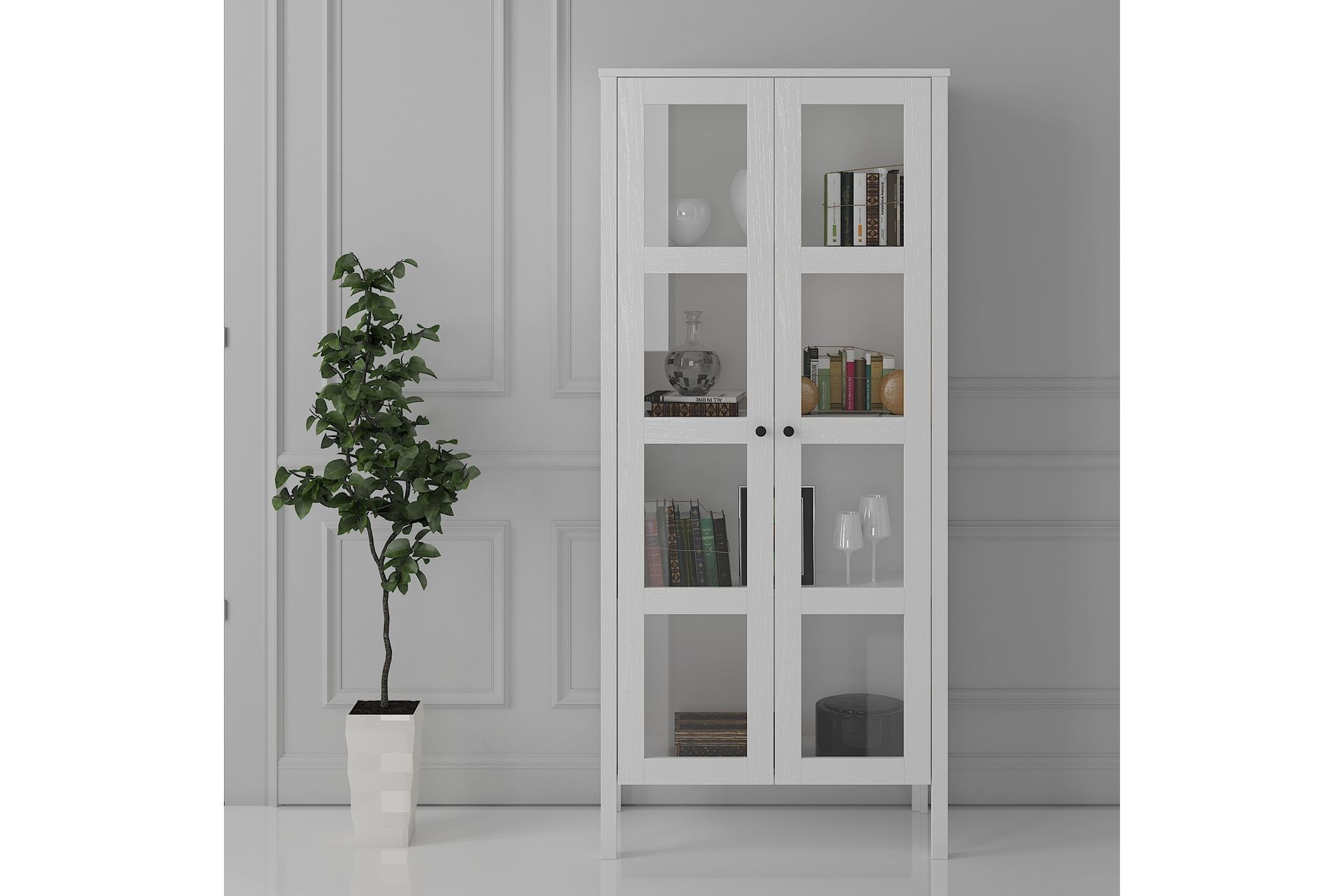 Elspet Bokhylle 80 cm - Brun/Hvit - Oppbevaring - Hyller - Bokhylle