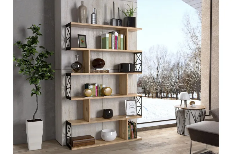 Elspet Bokhylle 90 cm - Brun - Oppbevaring - Hyller - Bokhylle