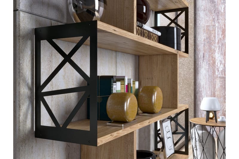 Elspet Bokhylle 90 cm - Brun - Oppbevaring - Hyller - Bokhylle