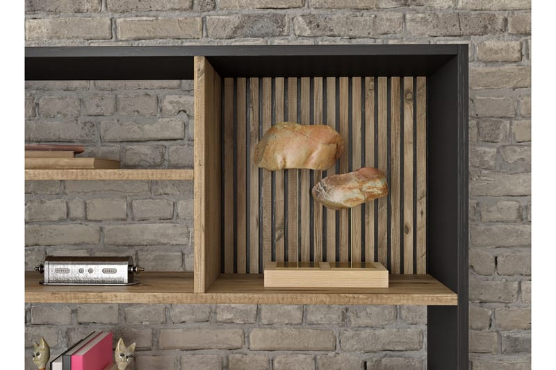 Elspet Bokhylle 90 cm - Svart/Brun - Oppbevaring - Hyller - Bokhylle